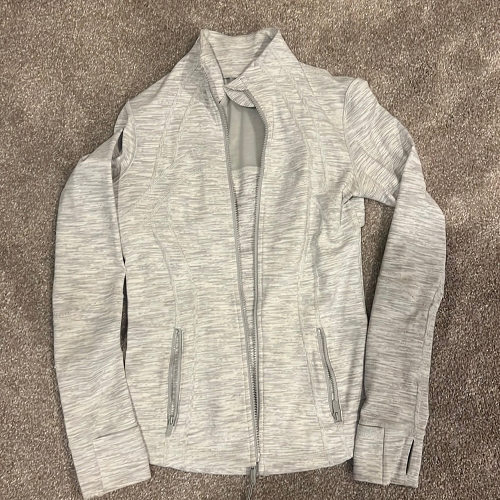 Lululemon Define Jacket Grey/White Size 6